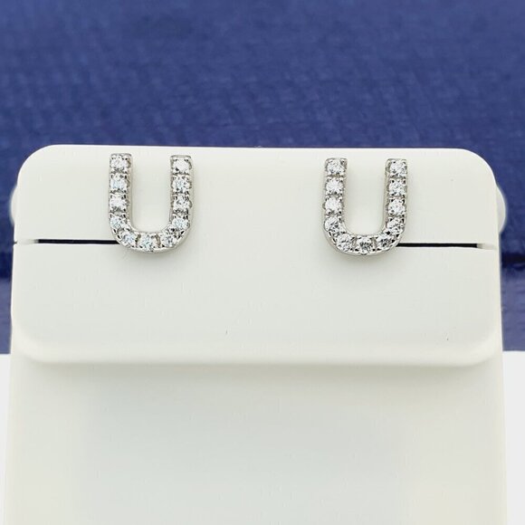 925 Sterling Silver CZ Stud Earrings for Women/Girl, US925P1083 - Picture 4 of 7